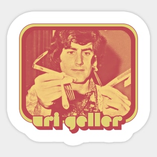 Uri Geller // Retro Spoon Bending Design Sticker